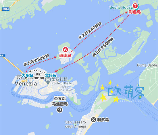 威尼斯大运河地图